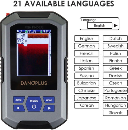 Wireless HD Fish Finder – Castable Sonar, 147ft Depth, Rechargeable & Portable