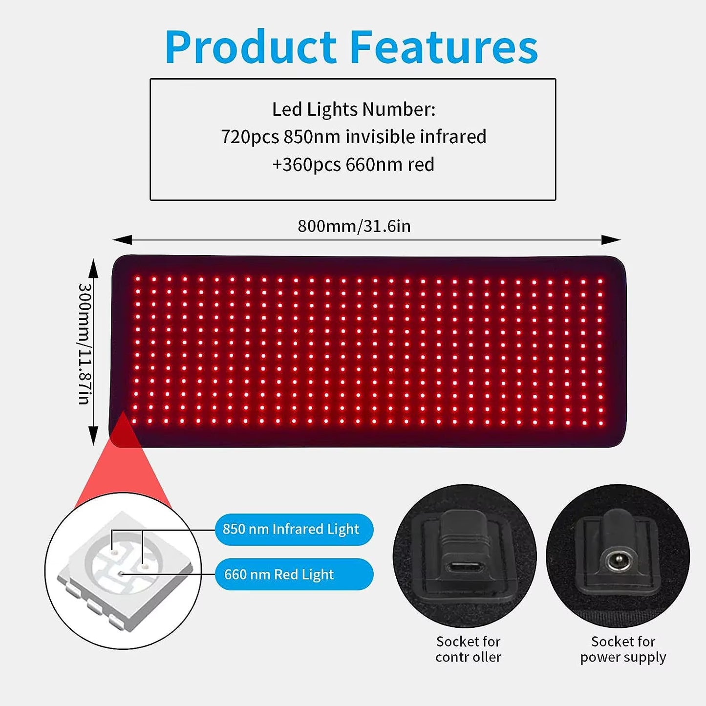 Soothe Menstrual Discomfort and Back Pain with Our LED Red Light Infrared Therapy Pad