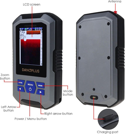 Wireless HD Fish Finder – Castable Sonar, 147ft Depth, Rechargeable & Portable