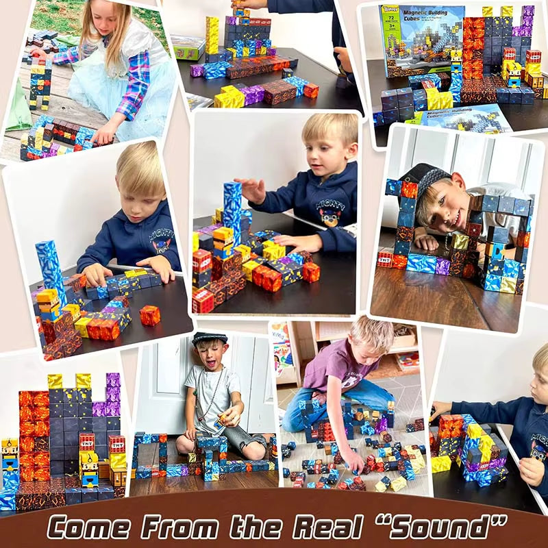 Unleash Creativity with 10-300PCS Magnetic Building Blocks - The Ultimate STEM Sensory Construction Set for Kids!