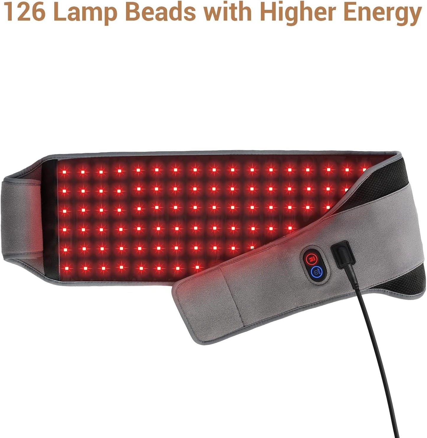 Infrared Red Light Therapy Belt for Pain Relief – 126 LEDs, 660nm & 850nm, FSA/HSA Eligible