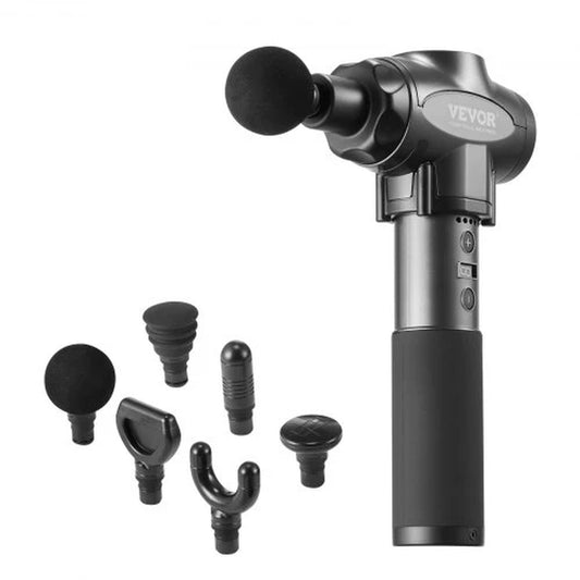 VEVOR Deep Tissue Massage Gun – 9 Speeds, 6 Heads, Rechargeable 24V for Pain Relief & Recoveryhealth