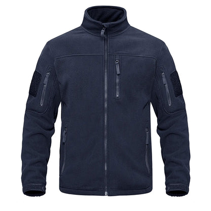 Green-fleece-thermal-warm-casual Tacvasen men's tactical jacket.