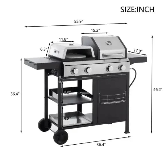 2-in-1 Grill and Griddle Station
